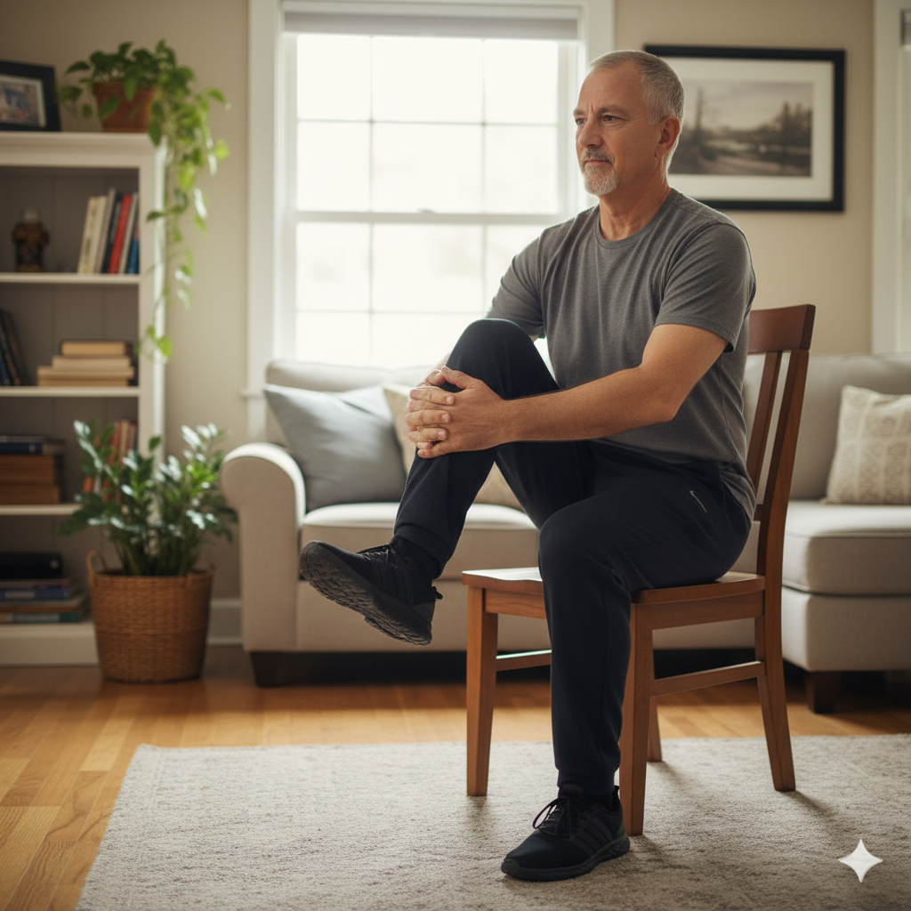 Knee raises in a Chair Maui Hawaii