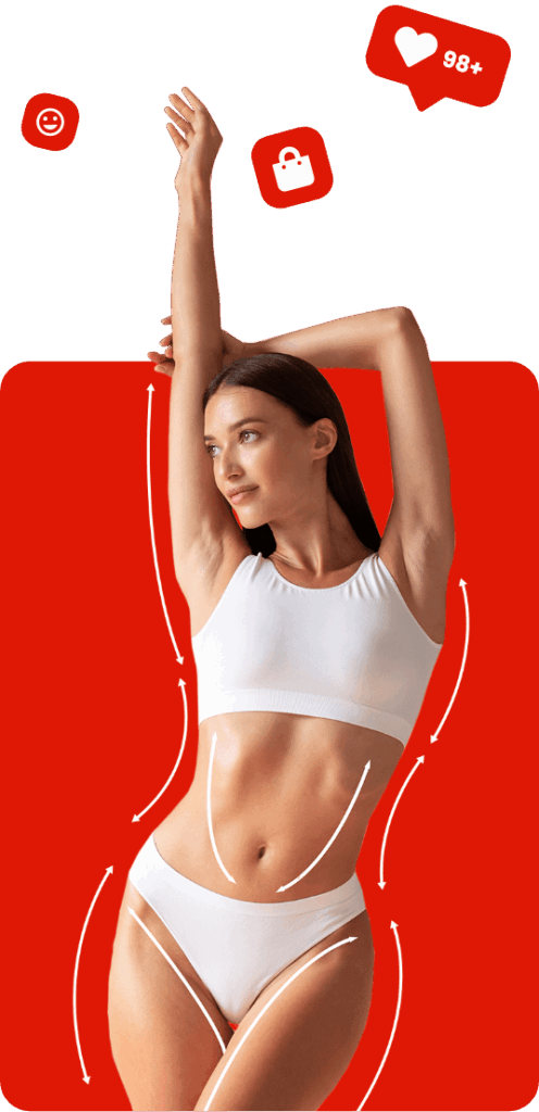 Beautiful woman after taking fat burner for seniors